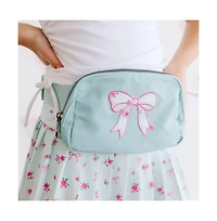 Sweet Wink Sky Floral Bow Patch Belt Bag