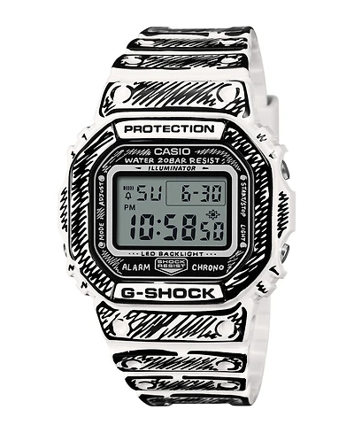 G-Shock Men's Japanese Quartz Digital White Resin Watch 42.8mm