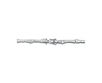 Rachel Glauber White Gold Plated Clear Cubic Zirconia Tennis Bracelet