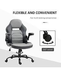 Vinsetto Ergonomic Gaming Chair, Racing Style Computer Chair, Executive Home Office Desk Chair with Metal, Tilt, Adjustable Height, and 360 Swivel Whe