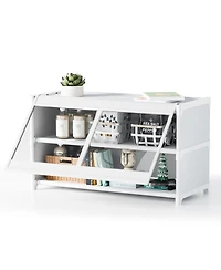 Homlux Hausource Decorative Storage Cabinet Accent Display Cabinet with Adjustable Shelves