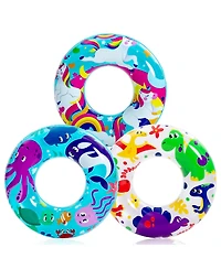 Gnuadz 3 Pack 32 inch Pool Floats Tube Swim Rings Inflatable Animal Water Toys