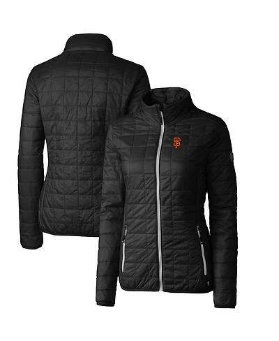 Cutter & Buck Women's Black San Francisco Giants Rainier PrimaLoft Eco Full-Zip Puffer Jacket