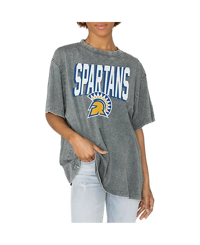 Gameday Couture Women's Gray San Jose State Spartans Solid Defense Oversized T-Shirt