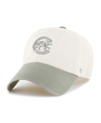 '47 Brand Men's Natural/Olive Chicago Cubs Two-Tone Fashion Clean Up Adjustable Hat