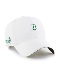 '47 Brand Men's White Boston Red Sox Elevated Greens Clean Up Adjustable Hat