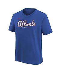 Nike Big Boys and Girls Royal Atlanta Braves 2026 City Connect Wordmark T-Shirt