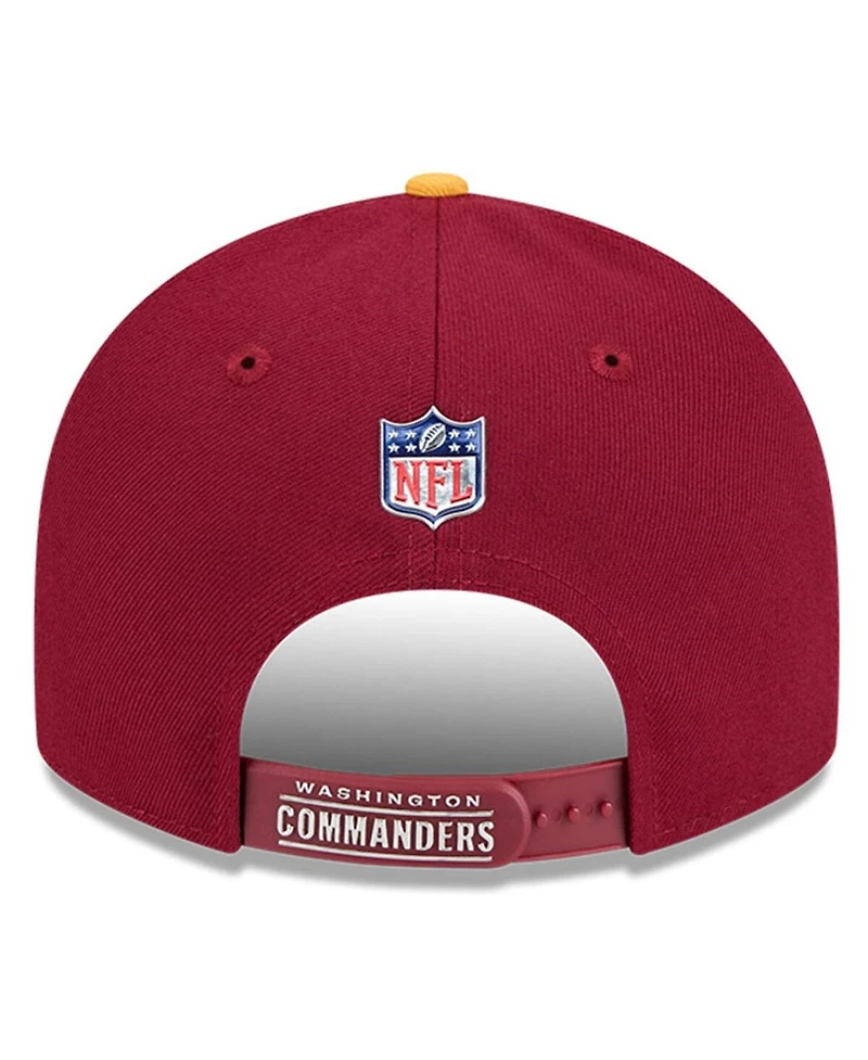 New Era Big Boys and Girls Burgundy/Gold Washington Commanders 2026 Nfl Draft Pre-Curved 9FIFTY Snapback Hat