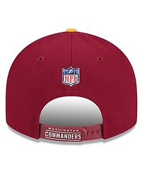 New Era Big Boys and Girls Burgundy/Gold Washington Commanders 2026 Nfl Draft Pre-Curved 9FIFTY Snapback Hat