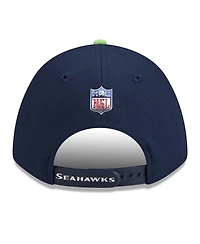 New Era Men's College Navy/Neon Green Seattle Seahawks 2026 Nfl Draft 9FORTY M-Crown Adjustable Hat