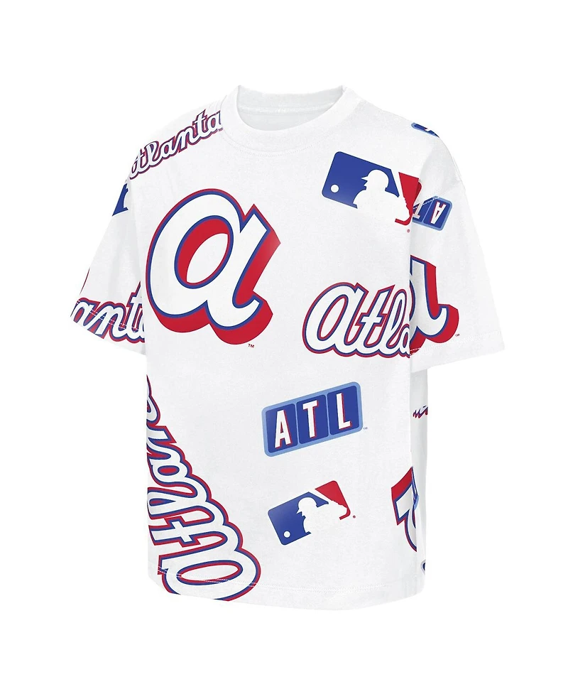 Outerstuff Big Boys and Girls White Atlanta Braves 2026 City Connect Circus Catch T-Shirt