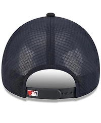 New Era Men's Navy Los Angeles Angels 2026 Batting Practice Apex 9FORTY Adjustable Trucker Hat