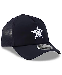 New Era Men's Navy Houston Astros 2026 Batting Practice Apex 9FORTY Adjustable Trucker Hat
