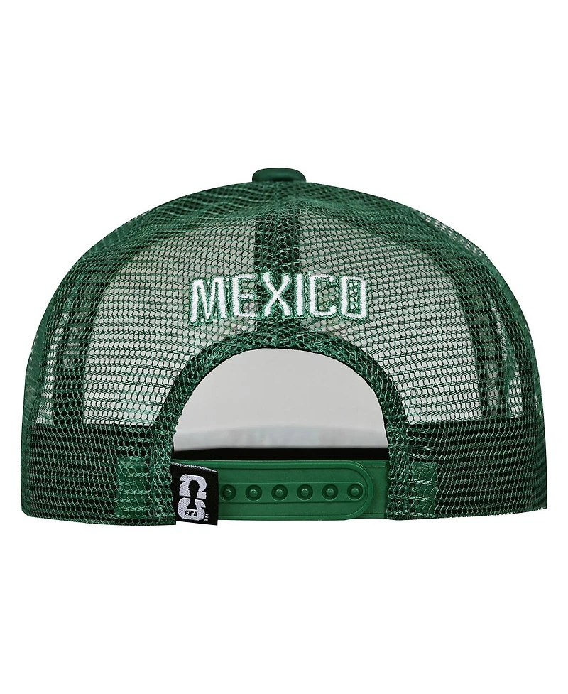 Outerstuff Men's White/Green Mexico National Team Defender Adjustable Trucker Hat
