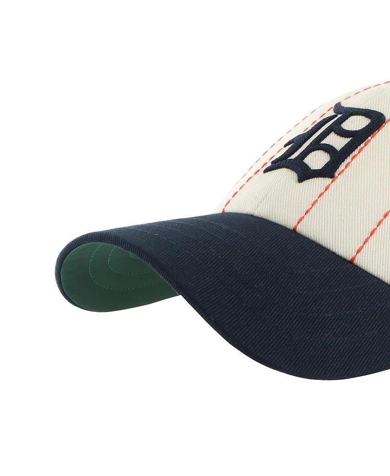 '47 Brand x Rawlings Men's Natural/Navy Detroit Tigers Pinstripe Clean Up Adjustable Hat