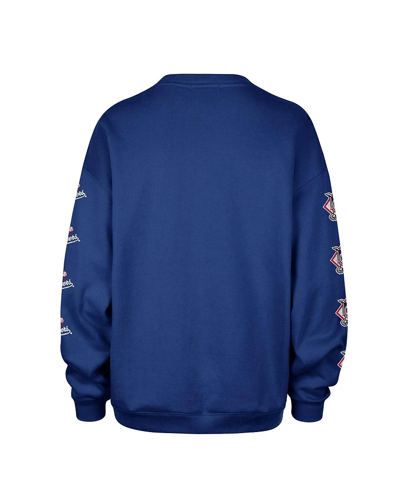 '47 Brand Women's Royal Los Angeles Dodgers Trendy Team Go Big Oversized Sweatshirt