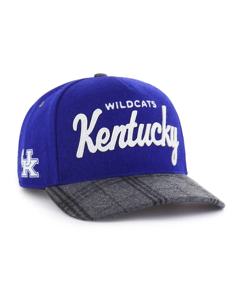 '47 Brand Men's and Women's Royal Kentucky Wildcats Windowpane Plaid Collection Hitch Adjustable Hat