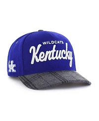'47 Brand Men's and Women's Royal Kentucky Wildcats Windowpane Plaid Collection Hitch Adjustable Hat