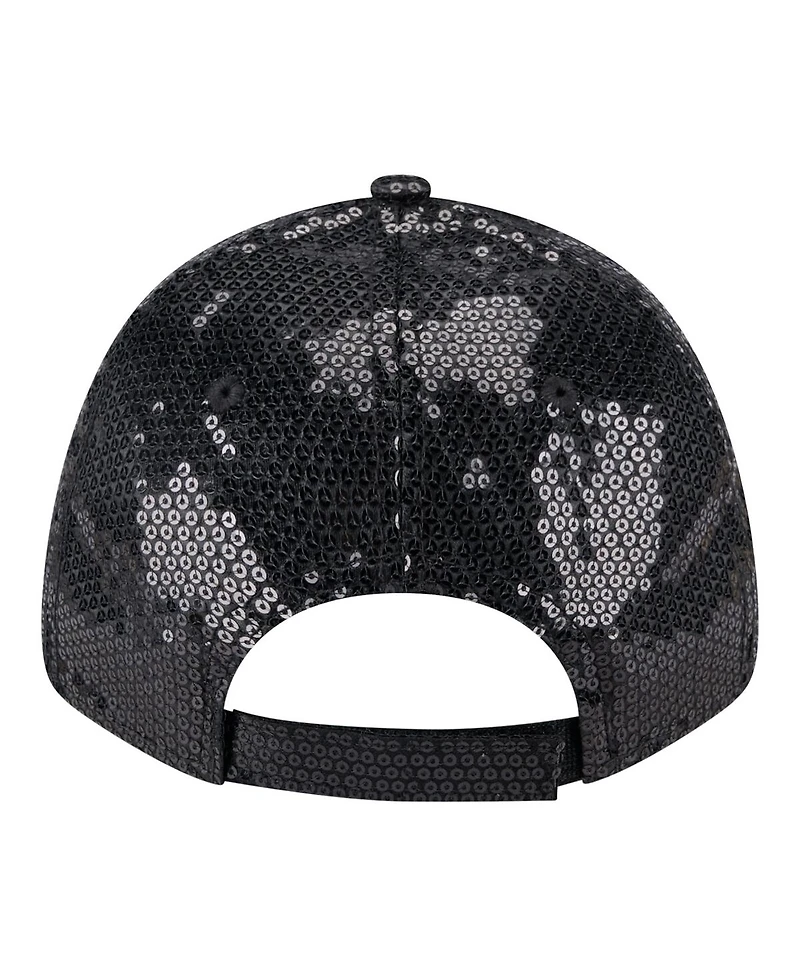 New Era Women's Black Buffalo Sabres Sequin 9FORTY Adjustable Hat