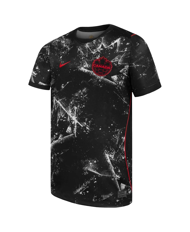 Nike Big Boys and Girls Black Canada Soccer 2026 Away Stadium Replica Jersey