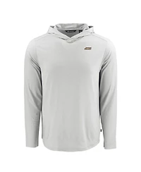 Cutter & Buck Men's Gray James Madison Dukes Coastline Epic Comfort Eco Long Sleeve Hoodie T-Shirt