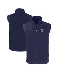 Cutter & Buck Men's Navy Yale Bulldogs Charter Eco Full-Zip Vest
