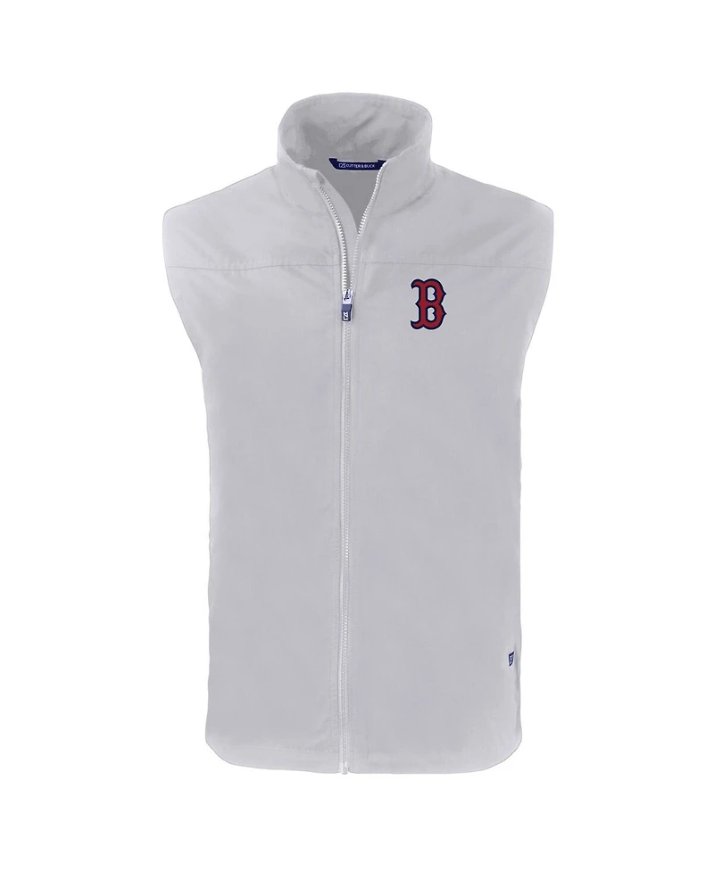Cutter & Buck Men's Gray Boston Red Sox Charter Eco Full-Zip Vest
