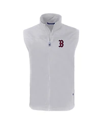 Cutter & Buck Men's Gray Boston Red Sox Charter Eco Full-Zip Vest