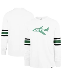 '47 Brand Men's White New York Jets Gridiron Throwback Premier Brex Long Sleeve T-Shirt