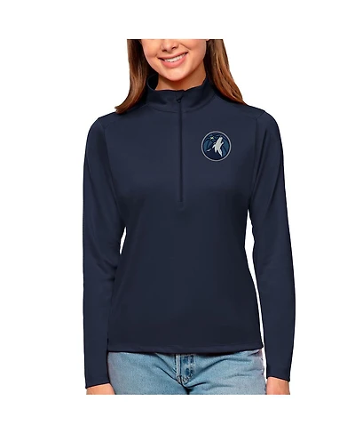 Antigua Women's Navy Minnesota Timberwolves Tribute Half-Zip Top