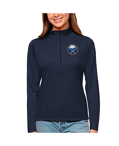Antigua Women's Navy Buffalo Sabres Tribute Quarter-Zip Pullover Top