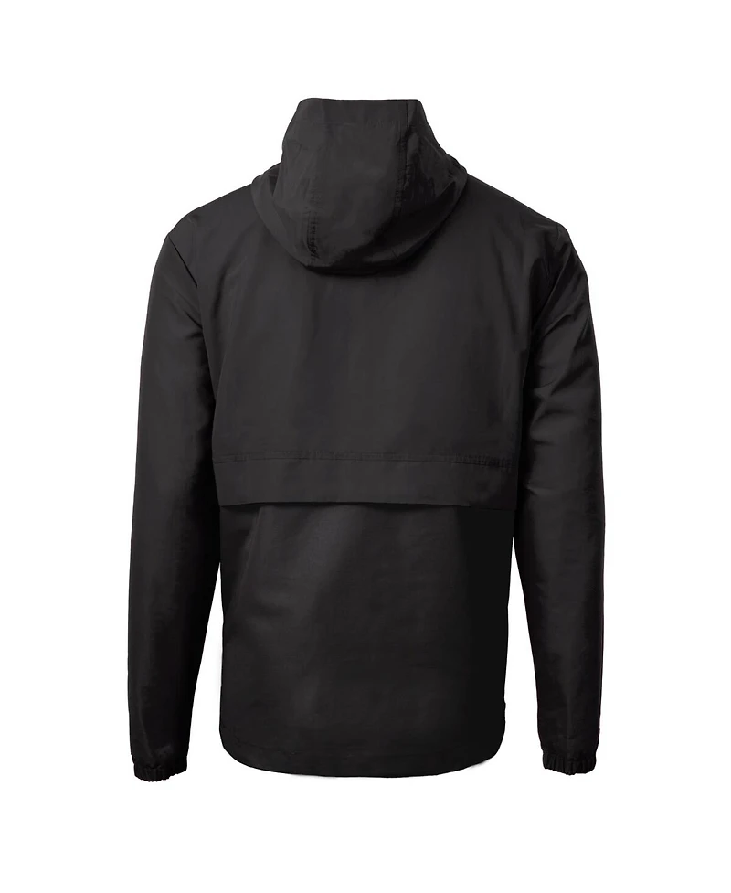 Cutter & Buck Men's Black Los Angeles Dodgers Charter Eco Half-Zip Anorak Jacket