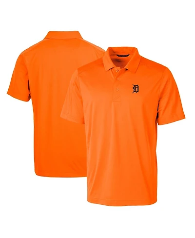 Cutter & Buck Men's Orange Detroit Tigers Prospect Textured Stretch Polo Shirt