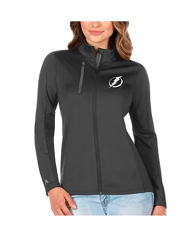 Antigua Women's Charcoal/Silver Tampa Bay Lightning Generation Full-Zip Pullover Jacket
