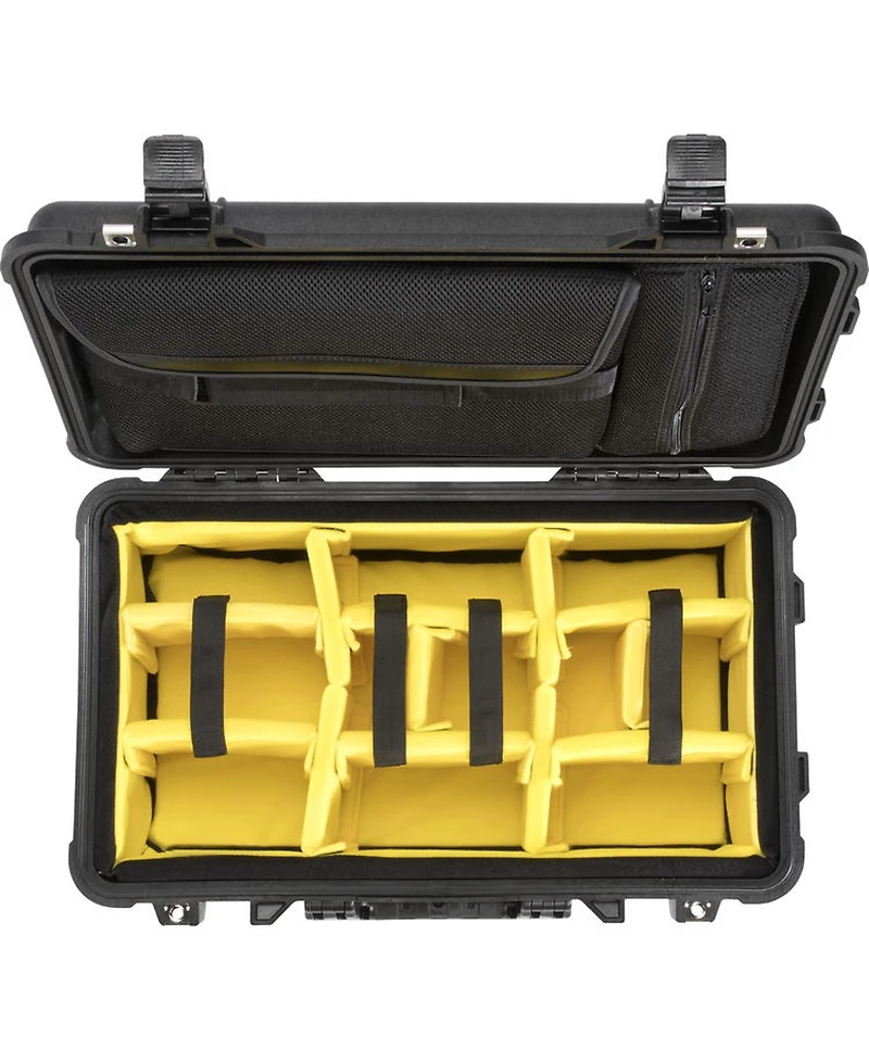 Pelican 1510SC Watertight Wheeled Carry On Hard Studio Case with Padded Foam Dividers