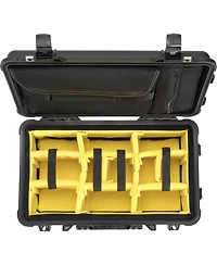 Pelican 1510SC Watertight Wheeled Carry On Hard Studio Case with Padded Foam Dividers