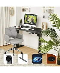 Gouun Wood Electric Height Adjustable Standing Desk with Memory Preset