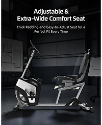 Harison Recumbent Exercise Bike, 350 lbs Capacity, Magnetic with Lcd Monitor (Hrm-B50A)