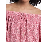 Michael Kors Women's Off-The-Shoulder Printed Top
