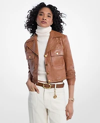 Michael Kors Women's Studded Notch Collar Jacket