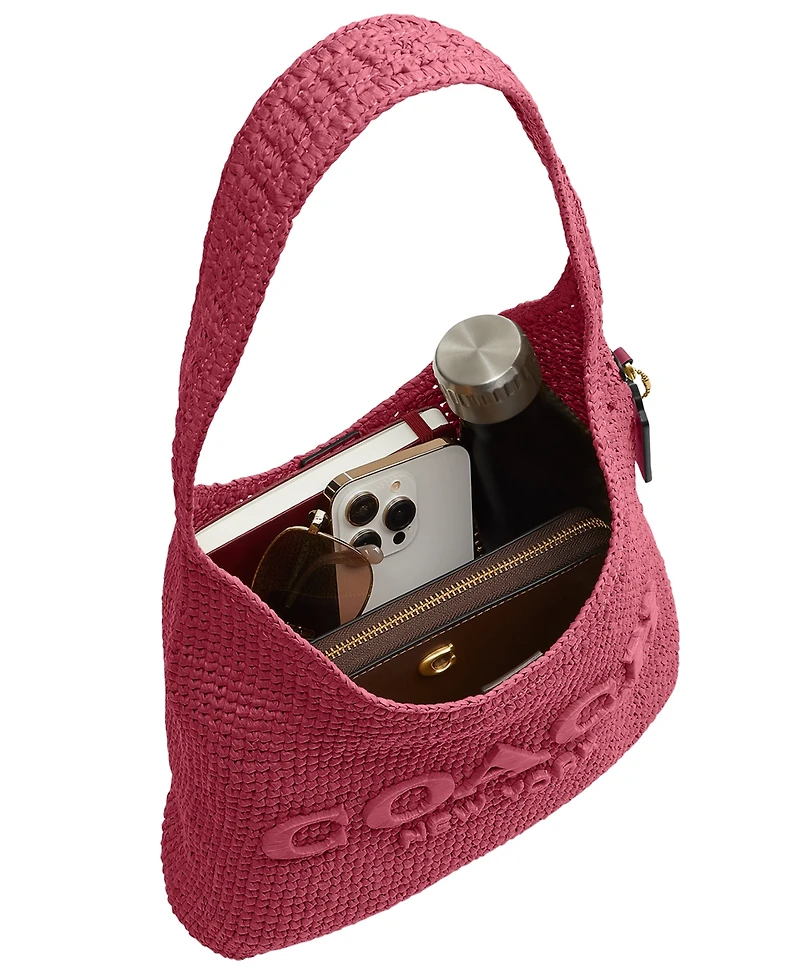 Coach Refined Straw Brooklyn Small Shoulder Bag 28