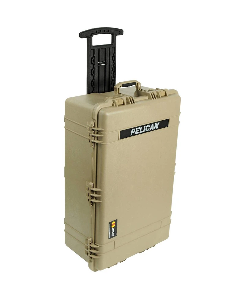 Pelican 1650 Watertight Wheeled Hard Case, Desert Tan, Bundle with 1659 Lid Organizer