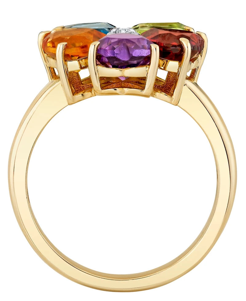 Macy's Multi-Gemstone (4-3/10 ct. t.w.) and Diamond Accent Ring in 10k Yellow Gold