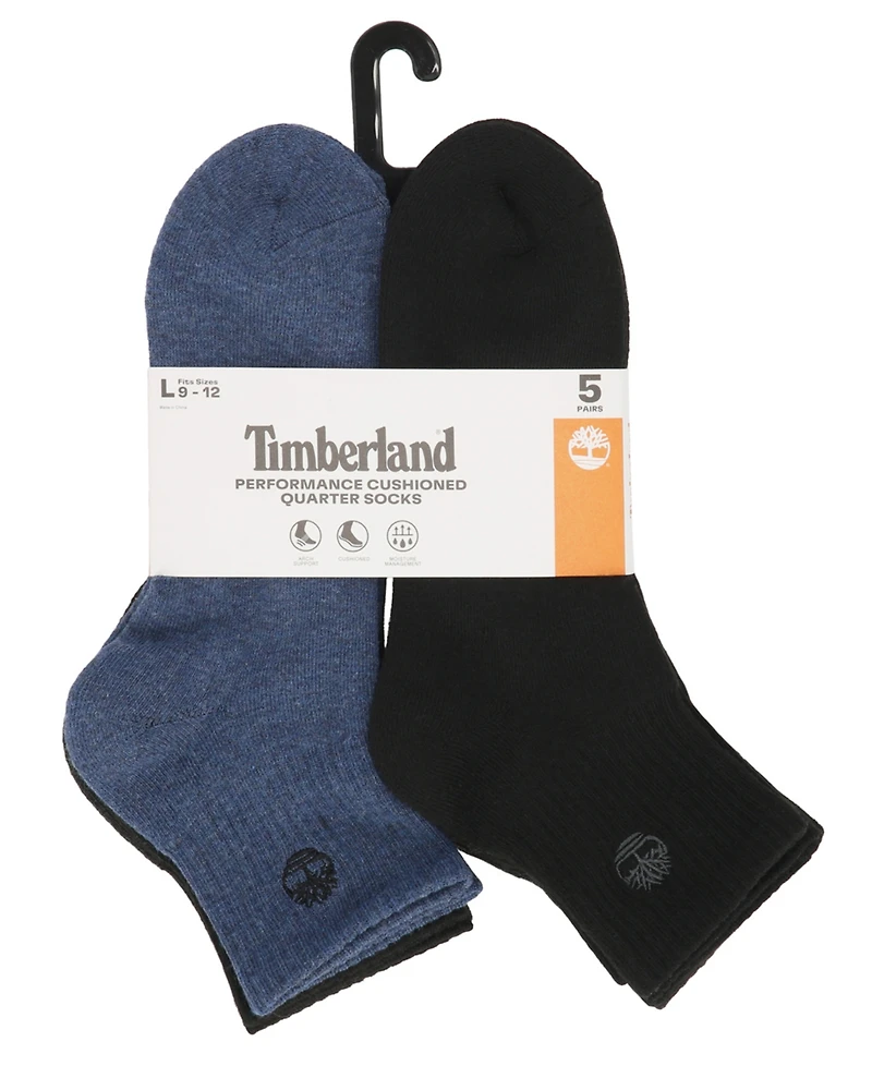 Timberland Men's 5-Pack Rivington Quarter Socks
