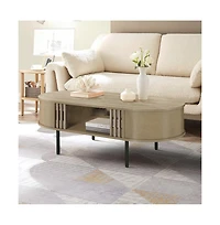 New Classic Furniture Brax 47.25 in. Oval Wood Coffee Table