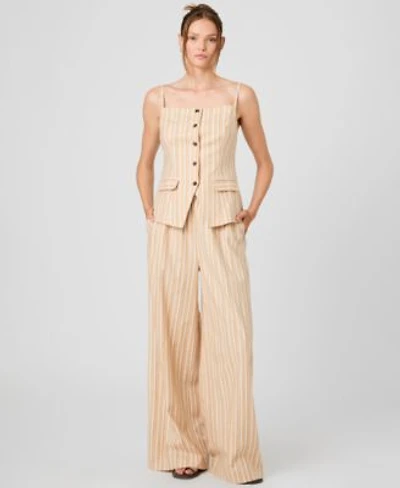 French Connection Womens Sleeveless Tailored Top Striped Drawstring Pants
