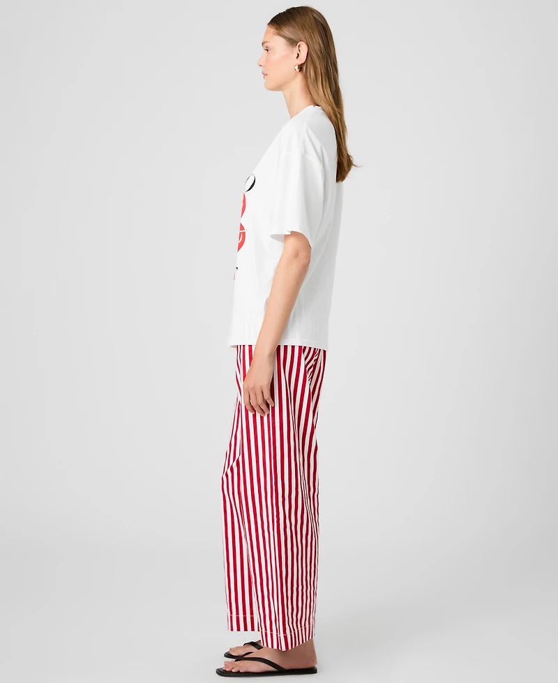 French Connection Women's La Tomate Printed Oversized Cotton T-Shirt
