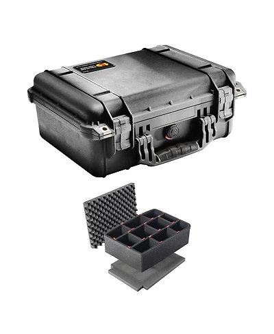 Pelican 1450 Watertight Hard Case Without Foam Insert with Trekpak case divider set