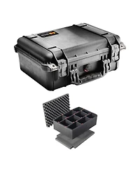 Pelican 1450 Watertight Hard Case Without Foam Insert with Trekpak case divider set