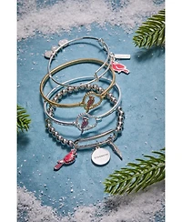 Alex and Ani Strength' Cardinal Duo Charm Bangle Bracelet